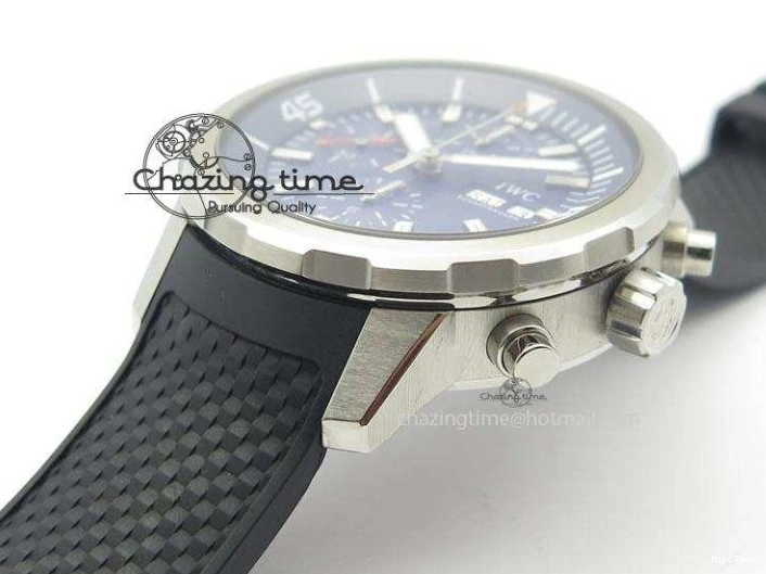 MIROTIME 0201 Aquatimer Chrono IW376803 V6F 1:1 Best Edition Blue Dial On Rubber Strap A WellDesigned 7282
